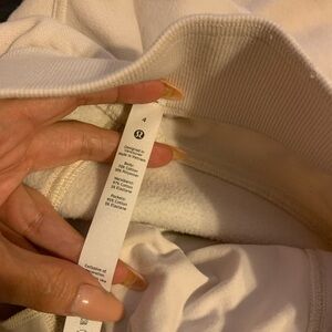 Lululemon Athletica Cream Hoodie and scuba pants